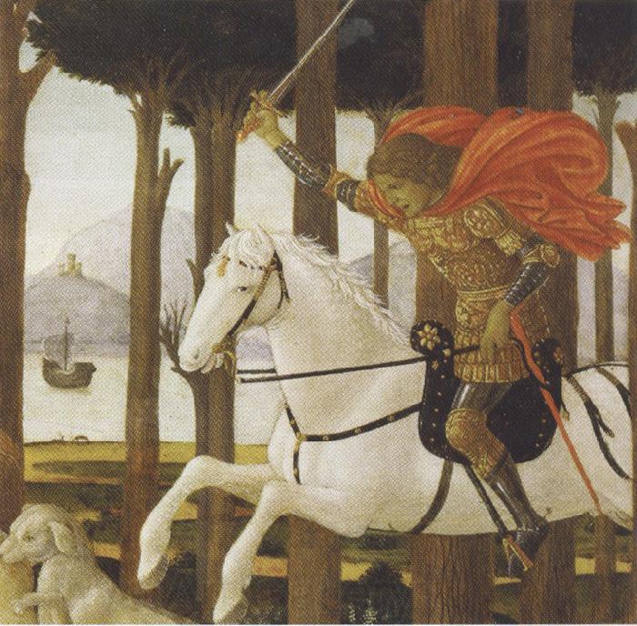 Sandro Botticelli Novella di Nastogio degli Onesti (mk36) Norge oil painting art